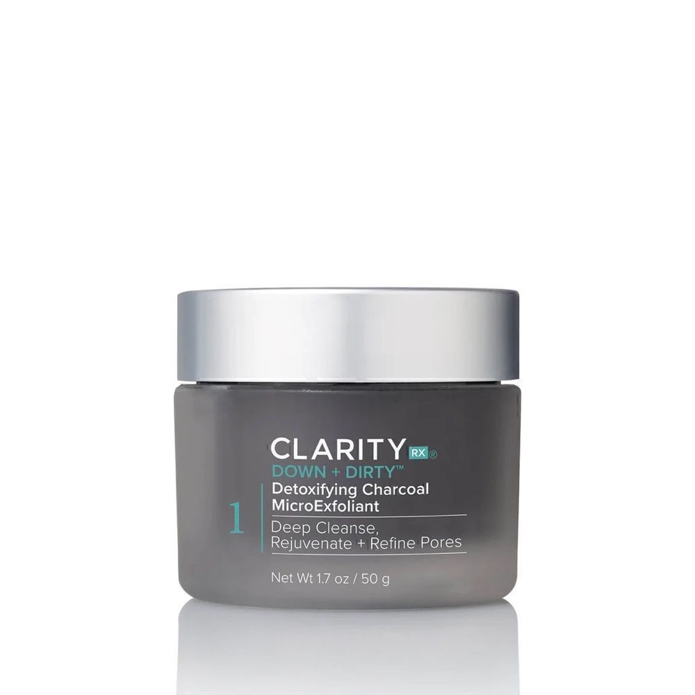 Clarity RX Down + Dirty Detoxifying Charcoal MicroExfoliant deep cleanse NEW